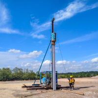 Planting the first stake for the MMP Project